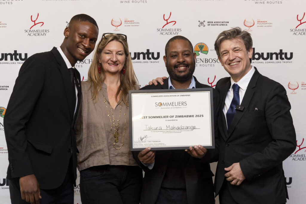 Jean-Vincent Ridon at the 2025 Best Sommelier of Zimbabwe contest.